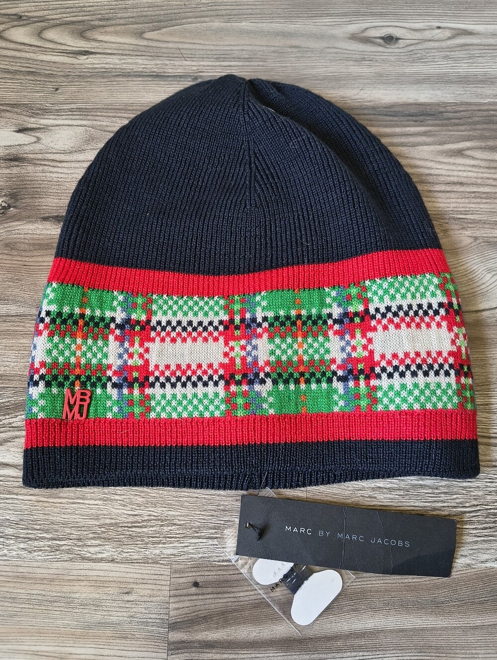 Marc by Marc Jacobs Normandy Merino Wool Plaid Beanie
